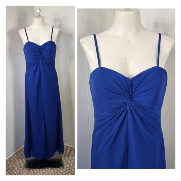 Symphony of Venus Cobalt Blue Strapless Maxi Dress Formal Gown Prom Bridesmaid - Picture 15 of 15